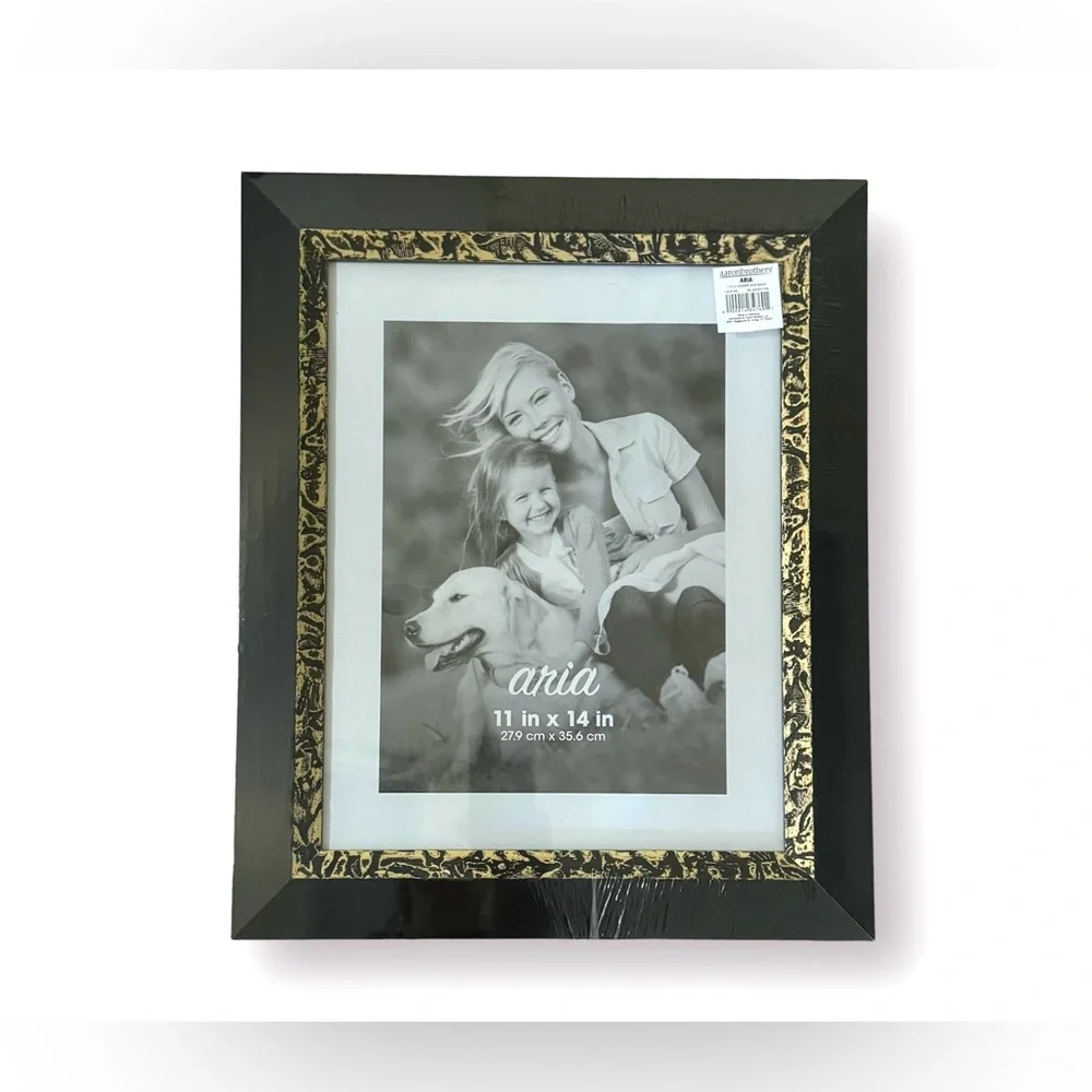 Aria Frame by Aaron Brothers - Golden Leaf Black (11” x 14”)
